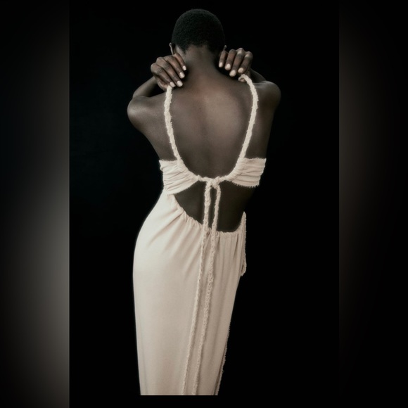NWT Zara Cut-Out Maxi Dress Size M 8342/211 - Picture 3 of 15